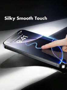 Bộ 3 miếng dán màn hình tương thích với Apple 17/16 Pro Max/16 Pro/16/16 Plus/16E/15 Pro Max/15/15 Pro/15 Plus/14 Pro Max/14 Pro/14/14 Plus/13/12/11, viền trắng in lụa, kính cường lực hai lớp, độ cứng 9H, độ trong suốt cao 99,99%, tương thích với ốp lưng điện thoại, phù hợp với thiết bị 6.9 inch. - trắng - Xem 8