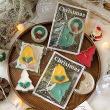 2pcs Christmas Decorations, New Christmas Scented Wax Candles, Suitable For Christmas Party, Desktop Atmosphere, Bedroom, Holiday Gift For Women, Creative Christmas Tree, Green, Yellow, Gold, Moon, Wreath, Bell, Moon, Small Candles, Christmas Fragrance Wax Candles Home Decor Room Decor, Christmas Gifts - Christmas Tree Bells - View 3