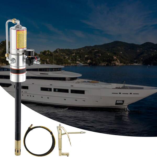 Grease Pump, 50:1 Pressure Ratio Air Operated Grease Pump With 3.88 M High Pressure Hose And Grease Gun, Pneumatic Grease Pump, Portable Lubrication Grease Pump With 360° Swivel Grease Gun Head