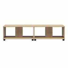 Mainstays Adjustable Side By Side Or Stacking TV Stand For TVs Up To 70 Inches, Natural