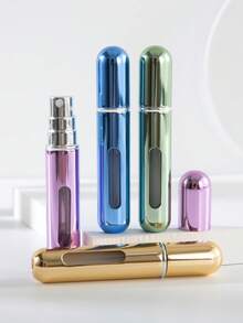 10ml 香水可填充雾化瓶，便携式旅行装亮色铝管可重复使用古龙水喷雾容器，适合居家、旅行、商务旅行、度假、送礼 - 彩色 - 查看 10