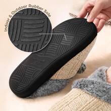 Women's Fuzzy Slip-On Slippers Indoor And Outdoor Use, Comfy Foam, Anti-Skid Rubber Hard Sole - Yellow - View 5