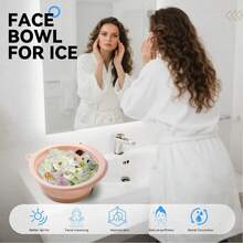 1pc Foldable Silicone Ice Bath Bowl With Detachable Ice Tray, Small Reusable Cold Bowl, Suitable For Home, Camping, Travel, Ice Bath, SPA