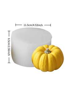 1 Multi-Cavity Pumpkin Mold, 3 Sizes Of Candle Molds For Making Scented Soap Handicrafts, Halloween Party Decoration Gifts - White - View 11
