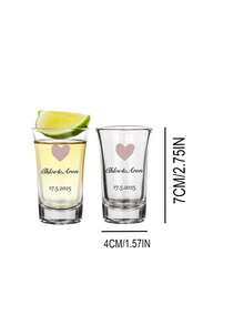 1/3/5/10pcs Personalized Newlywed Mini Wine Glasses, Couple Wedding Favors, Customized Glassware, Wedding Party Gifts, Valentine's Day Gifts, Christmas Gifts - Multicolor - View 8