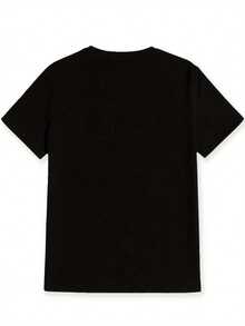 Camiseta gráfica para hombres SOMBR - Camiseta casual negra de cuello redondo con letras SOMBR en blanco llamativo y diseño de la gira de Lykke Li, Lorde, St. Vincent, camiseta de verano lavable a máquina, regalo para entusiastas de la música, atuendo de concierto, impresión artística, camiseta de ajuste regular - Negro - Ver 3