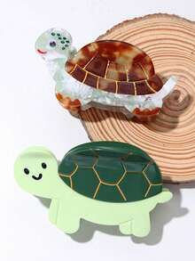 1/2pcs Cute Ocean Element Simulation Turtle Hair Clip, High-End Hair Claw For Ponytail, Painless Fixing Clip For Daily Outing, Dating, Beach Vacation, Themed Events, Holidays, Valentine's Day, Halloween, Thanksgiving, Birthday, Creative Gift Fall Fashion Claw Clips Autumn Hair Accessories Elegant Hair Clutch Clips For Hair Winter