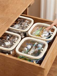 1pc Multi-Purpose Storage Box Transparent With Lid, Portable Clear Organizer Container For Jewelry Makeup Brushes Lipsticks Hair Accessories Nail Art Tools Small Gadgets Desk Organizer For Vanity Bathroom Dresser Countertop Office Craft Supplies Remote Controls Desktop Trash Station Seasonal Gift Wrapping Organizer For Holiday Shopping Cyber Monday Thanksgiving Halloween Christmas New Year Home Travel Dorm Room Essentials