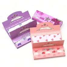 24 pezzi/set Nuove cartine da arrotolare profumate a combustione lenta (50 cartine da arrotolare + 50 filtri per cartine per confezione), accessori per il fumo, cartine da arrotolare con aroma di frutta, ottimo regalo per amici fumatori