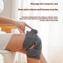 Elektrisk uppvärmd knämassageapparat, självuppvärmande knäskydd, varm smärtlindrande terapiapparat för knäleden, uppvärmning och massage av knästödet för artrit, benvård för äldre - Multifärgad - Visa 11
