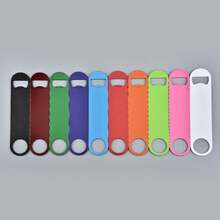 Płaski otwieracz do butelek ze stali nierdzewnej, trwały materiał ze stali nierdzewnej, odporny na odkształcenia, łatwo otwiera piwo, napoje gazowane i inne napoje butelkowane; kreatywny płaski kształt, smukły i łatwy do przechowywania, odpowiedni do kuchni, spotkań domowych i nie tylko; niezbędne narzędzie do picia i serwowania napojów na imprezy, idealne również na imprezy Halloween i Boże Narodzenie. - Różowy - Zobacz 6