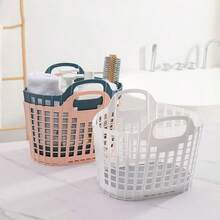 1 Stück faltbarer Schmutzwäsche-Korb, tragbarer Kunststoff-Badezimmer-Korb, Wäschekorb, Schmutzwäsche-Eimer, Aufbewahrungskorb für Snacks, Spielzeug, Kleidung