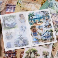 10sheets PET Stickers Washi Paper Stickers Creativity Adhesive DIY Sticker Hand Made Decorative Junk Journal Scrapbook Supplies Holiday Decorations Christmas Halloween Valentine's Day