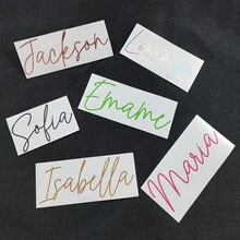 1pc New Design Personalize Custom Name Car Decals Pvc Mural Art Diy Poster For Motorcycle Stickers/Helmet Stickers/Off-Road Vehicle Stickers/Sedan Stickers/Sports Car Stickers/Commercial Vehicle Stickers