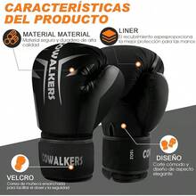 Unisex, guantes de entrenamiento de boxeo con protector bucal incluido - adecuados para boxeo, artes marciales mixtas, kickboxing y MMA, con función de absorción de impactos. - Negro mate - Ver 5