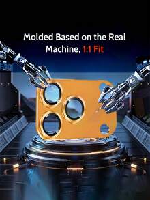 1-Pack Metal Camera Lens Protective Film For IPhone 17 Pro Max/17 Pro, Ultra-High Definition, Waterproof And Anti-Fingerprint, Easy To Install, Full Coverage Lens Protective Film, Compatible With IPhone 17 Pro Max/17 Pro Camera Protection Essential, Camera Lens Protective Film, Mobile Phone Camera Protection, Slim Mobile Phone Accessories,