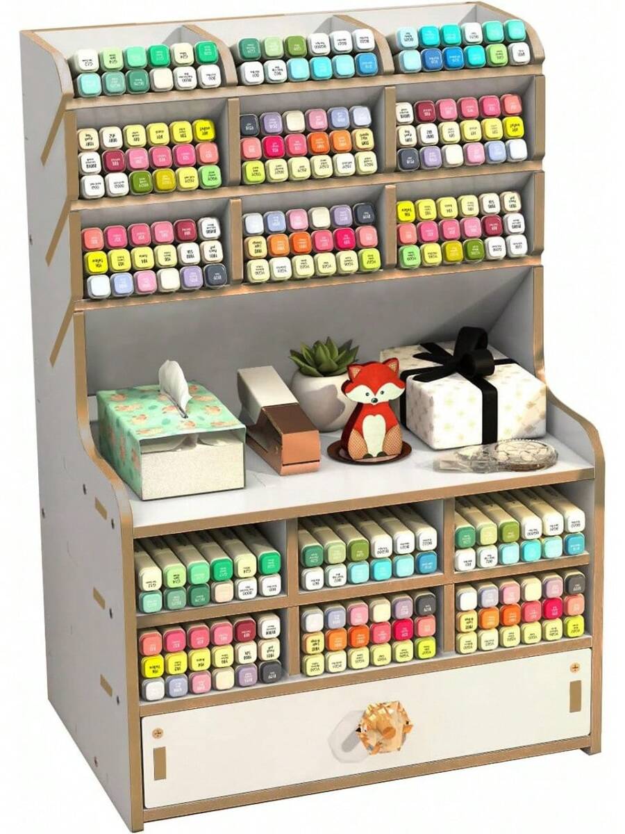 Organizador De Escritorio Con Cajones (pb16-2Blanco) - 1 - Ver 1