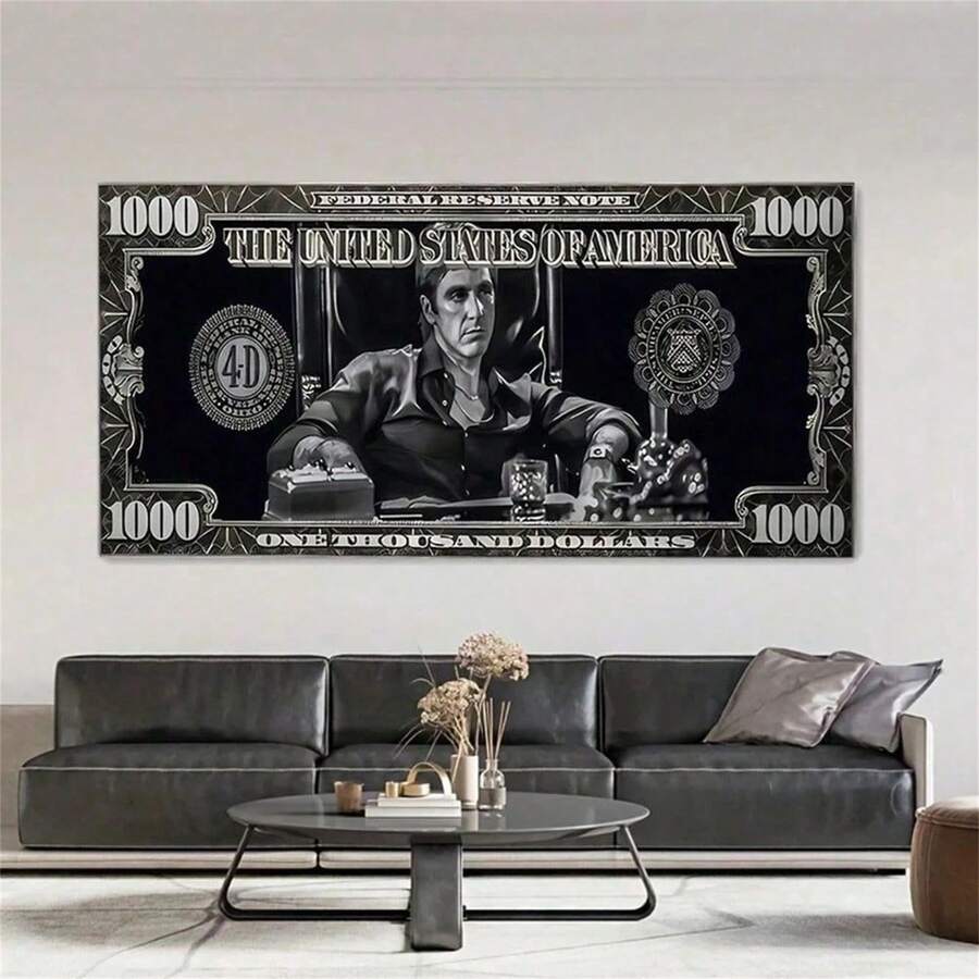 1 pieza Lienzo de arte de pared con personaje de película clásica, impresión de arte en lienzo, decoración de pared para baño, dormitorio, oficina, sala de estar, decoración del hogar, regalo creativo, pintura de pared para el hogar, SIN marco
