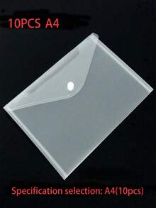 A5/A4 尺寸，10/20 个装，塑料文件夹，透明可重复使用防水文件夹，带按钮，适用于返校、学校用品、学校、教室、图书馆、教师、学生、办公室、家庭、书房、男士、女士、律师、秘书、商务、加厚材质、圣诞节、万圣节礼物