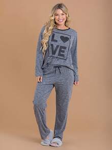 Women's Love Pajamas - Xám - Xem 1