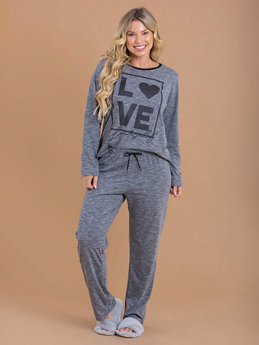 Women's Love Pajamas - Xám - Xem 1