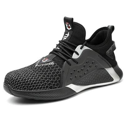 Men's Breathable Wear-Resistant Cushioned Safety Shoes CE Anti-Smash Anti-Puncture Protective Work Shoes Women's Sneakers For Men