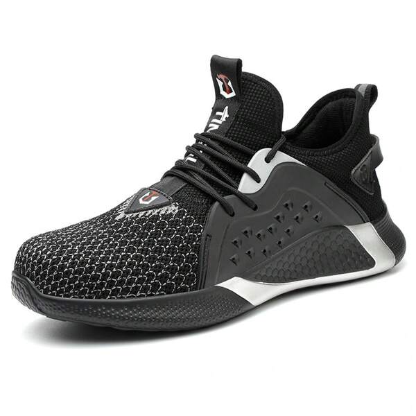 Men's Breathable Wear-Resistant Cushioned Safety Shoes CE Anti-Smash Anti-Puncture Protective Work Shoes Women's Sneakers For Men