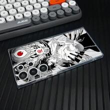Una funda de teléfono suave y transparente de diseño creativo con un chico anime negro y blanco súper delgado, compatible con Samsung Galaxy S25 Edge, S24, S23, S22, S21, S20, S10 FE, Note20 y 10 Ultra Plus para 4G y 5G. - Mezcla de colores - Ver 8