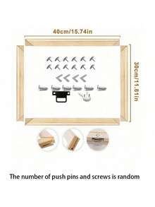 一套DIY木框套装，尺寸40*60厘米/15.75*23.62英寸，可选尺寸：30x40厘米、25x35厘米、35x55厘米、35x45厘米、40x50厘米，松木制成，适用于油画、墙面艺术、钻石画、绘画练习等。
