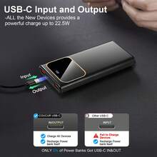 Ordtop Pin dự phòng 10000 MAh, Pin dự phòng USB-C Đầu vào & Đầu ra Nhỏ nhưng Mạnh mẽ Có Cáp, Chức năng Sạc nhanh Pin ngoài (3.0A) Tương thích với Pin điện thoại di động ngoài trời Thích hợp cho Kỳ nghỉ hè Du lịch/Cắm trại ngoài trời và Nguồn điện dự phòng khẩn cấp Quà tặng cho Gia đình, Bạn bè, Sinh nhật Bộ sạc di động Hiển thị nguồn ngoài trời - màu đen - Xem 6