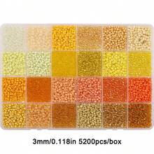 5200pcs 3mm Seed Beads Kit, Mix Colors Glass Seed Beads Kit For Jewelry Making, DIY Round Bead Craft Gift Bracelet Necklace, Enhance Friendship