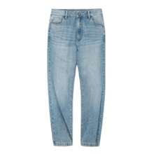 CAMEL CROWN Pantalones vaqueros entallados para hombres, nuevos para primavera y verano, lavados, de algodón retro y transpirables, de uso casual - Azul claro - Ver 4