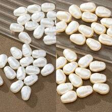 60pcs Baroque Asymmetrical Shaped Beads For DIY Necklace And Bracelet, Fashion Jewelry Making Accessories, Plastic Material, Beading Supplies|Diverse Bead Shapes| Plastic Beads, Bead Accessories