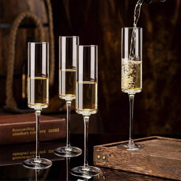 Copas de champán de acrílico, copas de vino para fiesta de novia, copas de champán, damas de honor, novia, copas de champán irrompibles, copas de brindis de champán reutilizables, adecuadas para, elegantes copas de martini de plástico - perfectas para cócteles, champán y postres - reutilizables, tazas para mousse, para bodas, fiestas, bares, Halloween y suministros para fiestas de Navidad