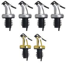 2/4/6件金/银油瓶嘴，油瓶塞，压力油分配器，塑料油瓶盖，方便油流出，调味瓶嘴，酱油瓶盖，多功能油瓶倒油器