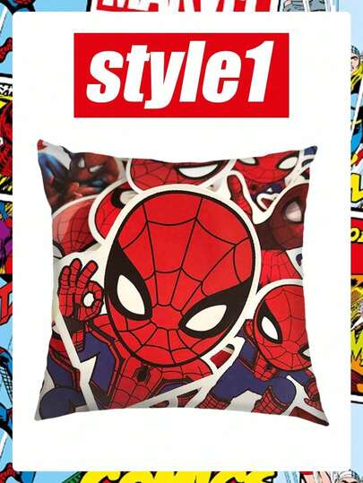 Spider-Man Themed Pillowcase, 3D Marvel Series Patterns, Christmas And Thanksgiving Party-Themed Decorative Items, Essential For Offices, Dormitories And Homes (45*45cm)