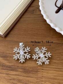 2/6/10pcs Silver Snowflake Hair Clips For Women - Rhinestone & Faux Pearl Non-Slip Claw Clips, Sparkly Winter Hair Accessories For Christmas & New Year Parties, Secure Hold For Thick Long Hair, Elegant Daily Wear Hair Barrettes & Bangs Clips - Silver - View 4