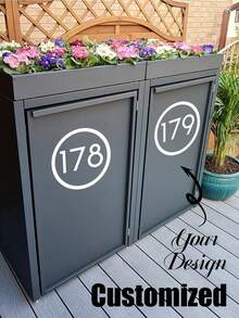 Customized House Number Address Label Stickers, Also Suitable For Trash Cans, Doors, Fashionable, Cute, Colorful, Customizable, Personalized, Unique, Ideal Gift For Friends, Sons, Daughters, Office Workers, S, Homes, Offices. Multi-Functional, Decorative, Reusable, Exquisite, Fashionable, High-Quality, Colorful, Modern, Customized - Multicolor - View 11