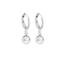 Fashion Sparkling Necklace And Earrings Set With Round  Pendant, 925 Silver Plated - Bạc - Xem 10