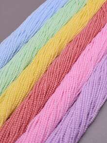 2毫米 1串 180颗 玻璃珠 小刻面玻璃吊坠隔珠 用于珠宝制作 DIY配件 - 2mm 瓷料小珠子 - 查看 7