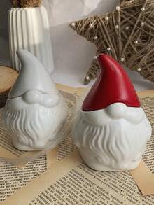 1 set Moule en silicone en forme de Père Noël pour boîte de rangement. Moule DIY créatif pour bougies, tasses, plâtre, décorations de Noël pour la maison, ornements en résine époxy, fabrication d'artisanat avec motif de Père Noël barbu