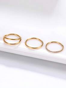 3pcs Inlaid Synthetic Zirconia Nose Ring Earrings 316 Surgical Steel Double Ring Nose Ring 18G Hinge CZ Puncture Jewelry Lip Ring Cartilage Earrings Spiral Hook Earrings, Size: 7mm/8mm/9mm/10mm, Suitable For Daily Party And Vacation Wear, Valentine's Day, Mother's Day, Thanksgiving, Halloween, Birthday Gifts And Bar Dancing, Travel, Work - 3pc Nose Ring - View 5