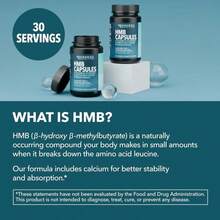 HMB Capsules 2000mg - HMB Supplements For Men And Women - Calcium B-Hydroxy B-Methylbutyrate Monohydrate - 120 Capsules - Supports Muscle Protein Synthesis - Vegan, Non-GMO, Gluten Free - 40 Servings - Tên hương vịA - Xem 4