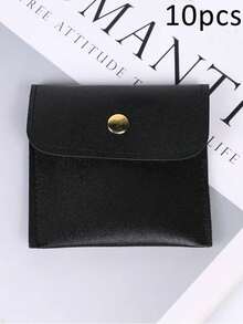 20/1pc Faux Leather Jewelry Pouches With Snap Closure Jewelry Storage Bag - Luxurious Gift Bags For Earrings, Necklaces, Bracelets, And Rings - Perfect For Storage & Pieceaging ﻿,Square Velvet Cloth Bag With Snap Fastener ,Velvet Jewelry Bags ,Cloth Gift Pouches Candy Gift Necklace Bracelet Packing Jewelry Beads Gift For Valentine's Day