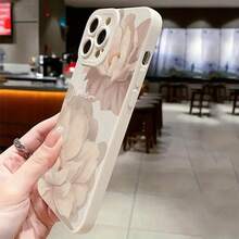 Una funda protectora de carcasa de teléfono móvil a prueba de terremotos y aceite con un diseño simple de patrón de flores, a prueba de golpes, mate y caída, adecuada para todas las series de teléfonos móviles , compatible  17/17 Pro/17 Pro Max/17 Air/ 16/16 Pro/16 Pro Max/16 Plus/ 15/15 Pro Max/15 Pro/15 Plus/ 14/14 Pro/14 Plus/14 Pro Max/ 13/13 Pro/13 Pro Max/12/12 Pro/12 Pro Max/11/11 Pro/11 Pro Max/XR/X/XS/XS Max, Moda novedosa para hombres y mujeres - Blanco 45-3 - Ver 7