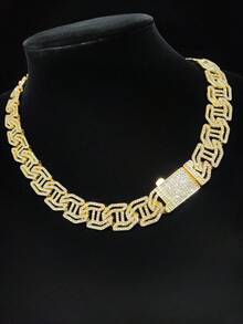 1 chiếc vòng cổ Hip Hop Unisex, vòng cổ phong cách Punk Retro cổ điển, thích hợp cho tiệc tùng hoặc đeo hàng ngày, quà tặng cho ngày lễ tình nhân - Bạc - Xem 7