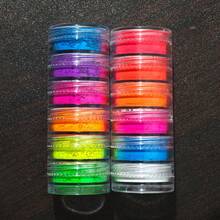 Dofuny 12 Colors Loose Neon Nail Pigment Chrome Iridescent Nail Powder Aurora & Moonlight Mirror Effect Pigment Nail Art Iridescent Mermaid Glitter Nail Dust - Multicolor - View 10