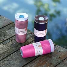 1 caneca de viagem com isolamento a vácuo de aço inoxidável de 12 oz/20 oz, xícara de café portátil adequada para carro, escritório, casa, acampamento, recipiente moderno para bebidas, recipiente doméstico durável, material, companheiro de viagem ao ar livre/presente de Natal