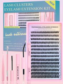 ICHICKISS 1400/280 Eyelash Extension Kit - 30D Curl, 8-16mm Mixed Length, Includes Glue, Tweezers, Brush - 0.07mm Fluffy Reusable Individual Lashes, Ultra-Thin Invisible Lash Band, Suitable For Party, Gift, Wedding And Holiday - màu đen - Xem 9