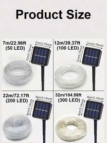 1 件太阳能绳灯，户外防水，LED 仙女串灯管，适用于派对花园庭院家庭婚礼圣诞节感恩节万圣节节日树装饰万圣节圣诞节感恩节礼物